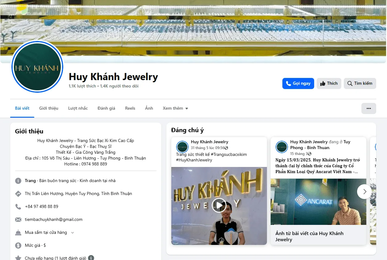 Đại lý ủy quyền chính thức Huy Khánh Jewelry Đại lý ủy quyền chính thức Huy Khánh Jewelry