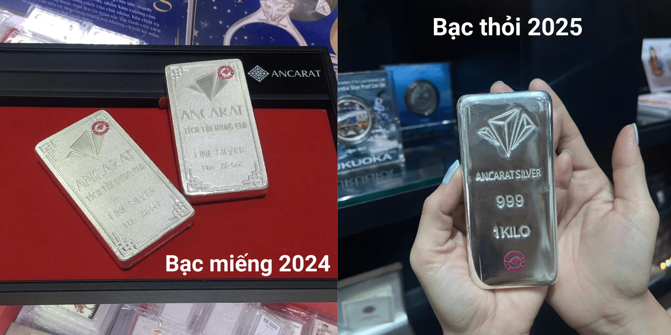 Ancarat Silver nổi tiếng với các sản phẩm bạc thỏi 999 chất lượng cao, minh bạch và an toàn.